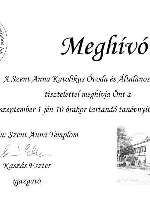 Tanévnyitó ünnepség